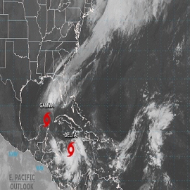 Tormenta tropical 'Delta' se forma y sigue el paso a 'Gamma'