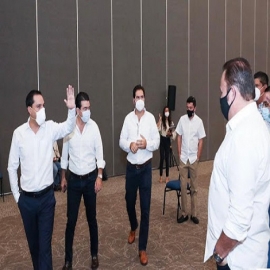 Presenta el Gobernador Mauricio Vila Dosal ante integrantes de la Canacintra y CMIC resultados de la evolución de la pandemia del Coronavirus en Yucatán