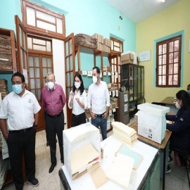 El Gobernador Mauricio Vila Dosal visita el Archivo General del Estado, importante acervo que resguarda la historia documental de Yucatán