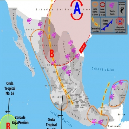 Clima hoy para Cancún y Quintana Roo 17 de julio de 2020