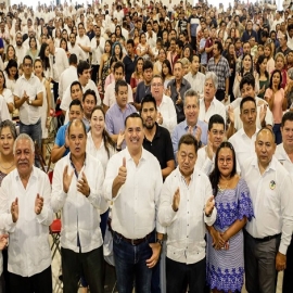 Renán Barrera se compromete con las y los trabajadores de Yucatán a mejorar sus condiciones laborales y a otorgarles justicia social con más y mejores prestaciones