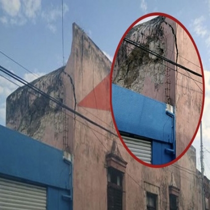 Peligro latente: edificios del Centro son acordonados ante riesgo de derrumbe