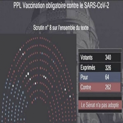 El senado francés rechaza la propuesta de ley sobre la vacunación obligatoria contra el COVID