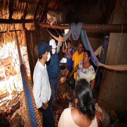 Responde Gobierno de Yucatán a los damnificados en el sur