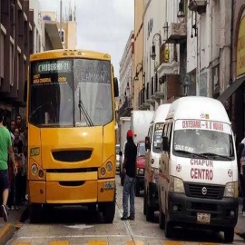 Acercan paraderos del transporte público, como parte de las adecuaciones al Plan de Mejora a la Movilidad Urbana en el Centro Histórico de Mérida