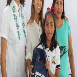 Padres de familia de alumnos de la comisaría San José Tzal del sur de Mérida se sigue beneficiando con el programa Impulso Escolar