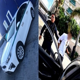 TAXISTA PRESUNTAMENTE LE ECHA ÁCIDO A UN AUTOMÓVIL EN CANCÚN AL CREER QUE ERA UBER
