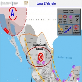 Clima hoy para Cancún y Quintana Roo 27 de julio de 2020