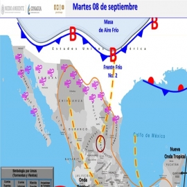Clima hoy para Cancún y Quintana Roo 8 de septiembre de 2020