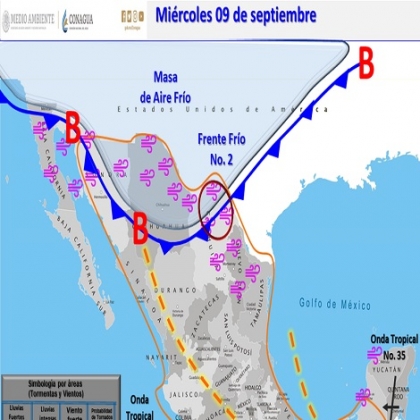 Clima hoy para Cancún y Quintana Roo 9 de septiembre de 2020