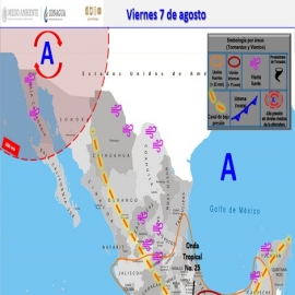 Clima hoy para Cancún y Quintana Roo 7 de agosto de 2020